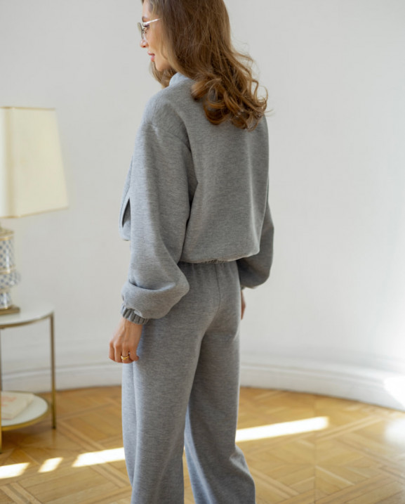 121 Спортивний костюм з бавовни на підкладці з вишивкою